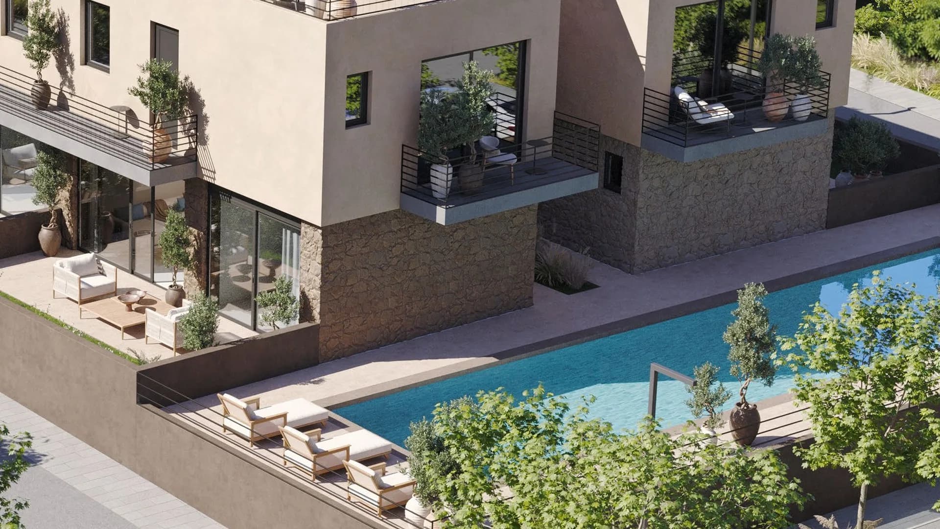The River, The private infinity pool