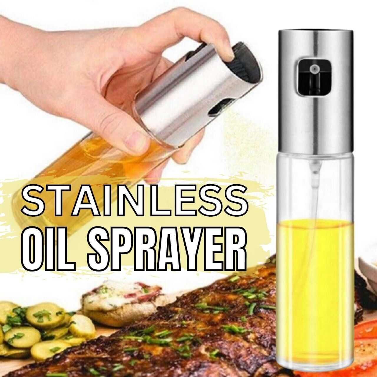 Olive Oil Sprayer Mister, Portable Spray Bottle Oil Sprayer For Cooking & Baking